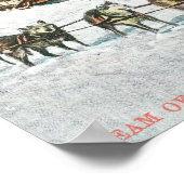 Ansicht eines Husky Dog-Sled Teams Poster (Ecke)