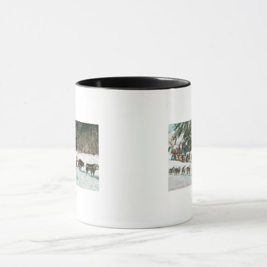 Ansicht eines Husky Dog-Sled Teams Tasse (Zentrum)
