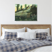 Ansicht eines Logging-Teams auf einem gefallenen R Leinwanddruck (Insitu (Schlafzimmer))