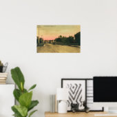 Ansicht eines Model-T-Fords auf dem Boulevard Poster (Heimbüro)