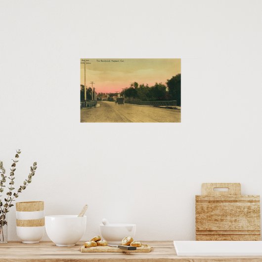 Ansicht eines Model-T-Fords auf dem Boulevard Poster (Küche)