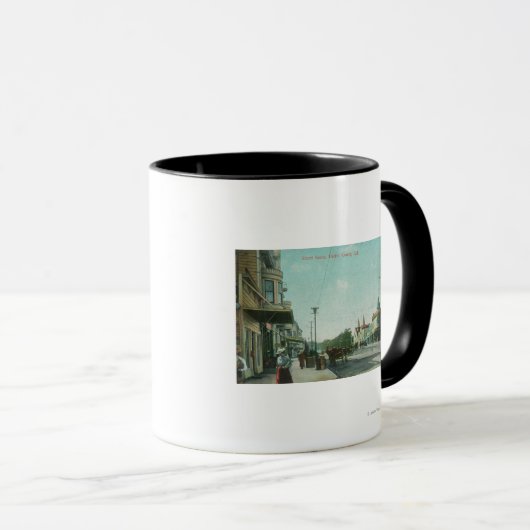 Ansicht eines Street ScenePacific Grove, CA Tasse (VorderseiteRechts)