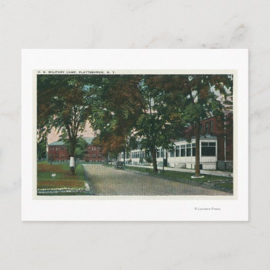 Ansicht eines US-Militärlagers Postkarte (Vorderseite)