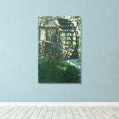 Ansicht eines WasserradsRedding, CA Leinwanddruck (Insitu (Holzboden))