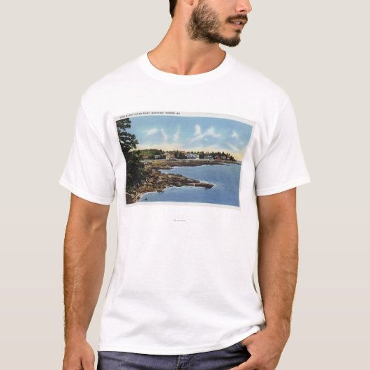 Ansicht entlang Ozean-Punkt, Häuser durch das Meer T-Shirt (Vorderseite)