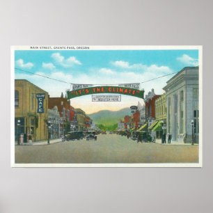 Ansicht HauptStreetGrants Durchlaufs ODER Poster