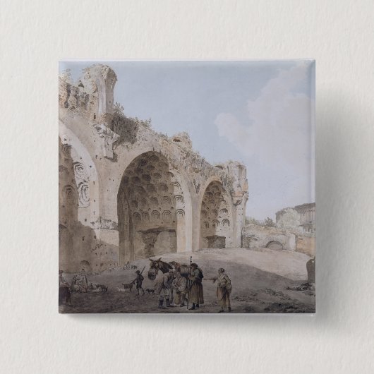 Ansicht in das römische Forum (der Tempel des Button (Vorderseite)