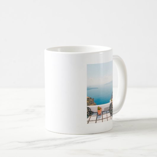 Ansicht in Santorini Insel Kaffeetasse (VorderseiteRechts)