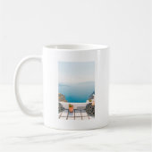Ansicht in Santorini Insel Kaffeetasse (Links)