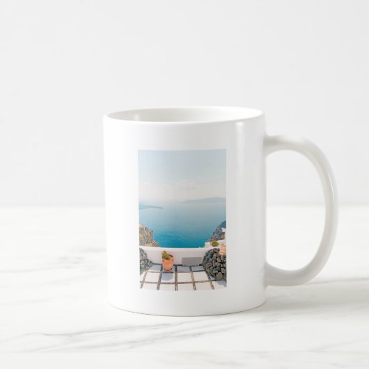 Ansicht in Santorini Insel Kaffeetasse (Rechts)
