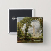 Ansicht John Constables | von Salisbury-Kathedrale Button (Vorne & Hinten)