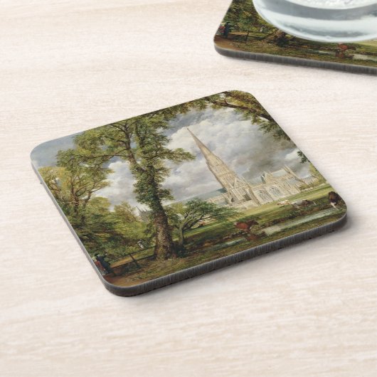 Ansicht John Constables | von Salisbury-Kathedrale Getränkeuntersetzer (Linke Seite)