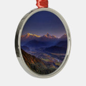 Ansicht-Landschaft: HIMALAJA POKHARA NEPAL Silbernes Ornament (Rechts)