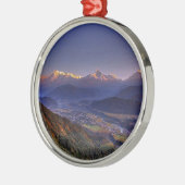 Ansicht-Landschaft: HIMALAJA POKHARA NEPAL Silbernes Ornament (Links)