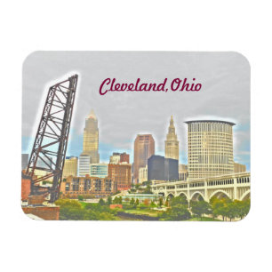 Ansicht-Magnet Clevelands, der Ohio Magnet