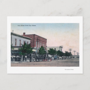 Ansicht Main StreetScott City, KS Postkarte