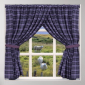Ansicht mit Schafen und Friedlicher Landschaft Poster (Vorne)