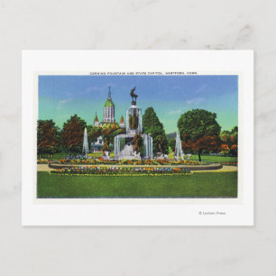 Ansicht mit Staat Hauptstadt Bldg in Entfernung Postkarte