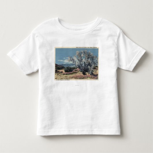 Ansicht Mt. San Gorgonio, Rauch-Bäume Kleinkind T-shirt (Vorderseite)