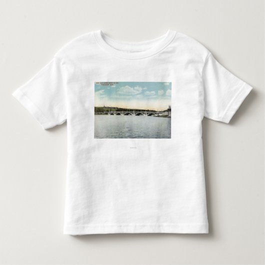Ansicht neuer See Quinsigamond Brücke Kleinkind T-shirt (Vorderseite)
