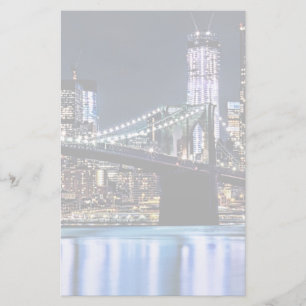 Ansicht New York der Brooklyn-Brückenreflexion Briefpapier