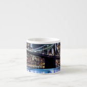 Ansicht New York der Brooklyn-Brückenreflexion Espressotasse (Vorderseite)