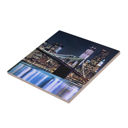 Ansicht New York der Brooklyn-Brückenreflexion Fliese (Seite)