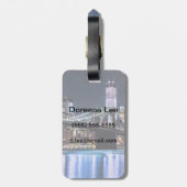 Ansicht New York der Brooklyn-Brückenreflexion Gepäckanhänger (Rückseite vertikal)