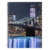 Ansicht New York der Brooklyn-Brückenreflexion Notizblock (Vorderseite)