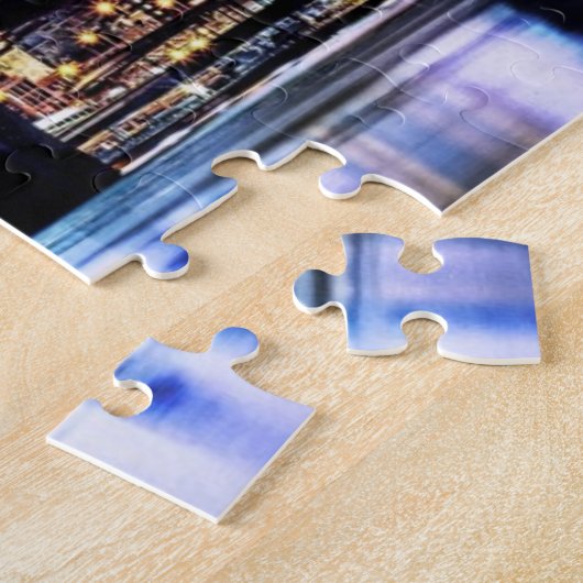 Ansicht New York der Brooklyn-Brückenreflexion Puzzle (Seite)