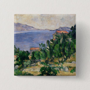 Ansicht Pauls Cezanne des Bergs Marseilleveyre Button