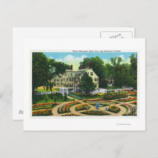 Ansicht "Ropes Memorial and Botanical Gardens" # 1 Postkarte (Vorne/Hinten)