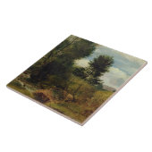 Ansicht über den Fluss SID, nahe Sidmouth, c.1852 Fliese (Seite)