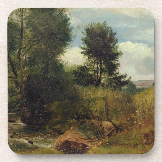 Ansicht über den Fluss SID, nahe Sidmouth, c.1852 Getränkeuntersetzer (Vorderseite)