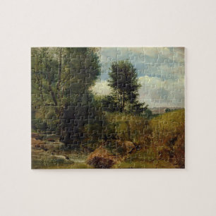 Ansicht über den Fluss SID, nahe Sidmouth, c.1852 Puzzle
