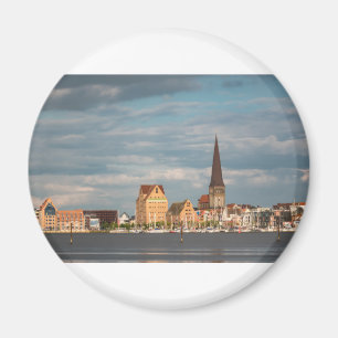 Ansicht über den Fluss Warnow nach Rostock Magnet