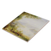 Ansicht über den Hudson, c.1840-45 (Öl auf Platte) Fliese (Seite)