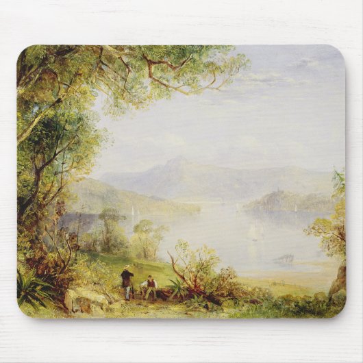 Ansicht über den Hudson, c.1840-45 (Öl auf Platte) Mousepad (Vorne)
