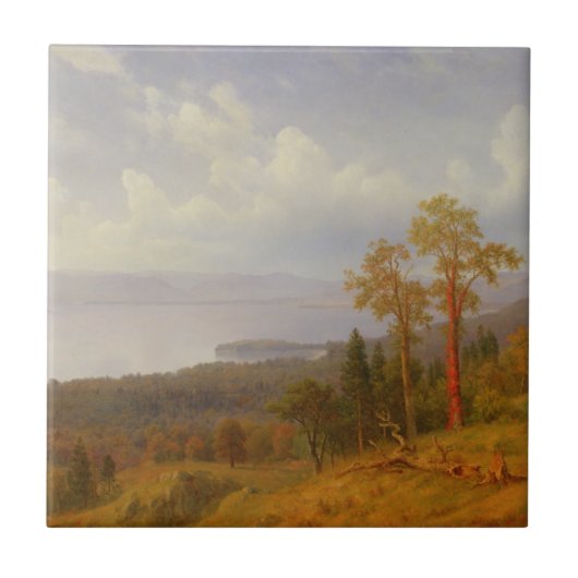 Ansicht über den Hudson, der über dem Tappen Zee Fliese (Vorderseite)