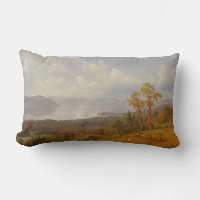 Ansicht über den Hudson, der über dem Tappen Zee Lendenkissen (Vorderseite)