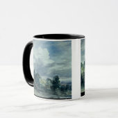 Ansicht über eine breite Landschaft, mit Bäumen im Tasse (Vorderseite Links)