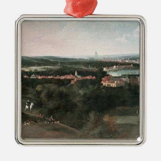 Ansicht über Greenwich-Park in Richtung zu London Ornament Aus Metall (Vorne)