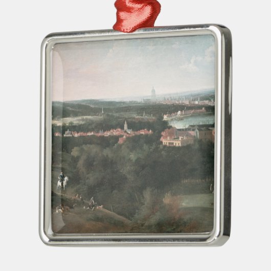 Ansicht über Greenwich-Park in Richtung zu London Ornament Aus Metall (Links)