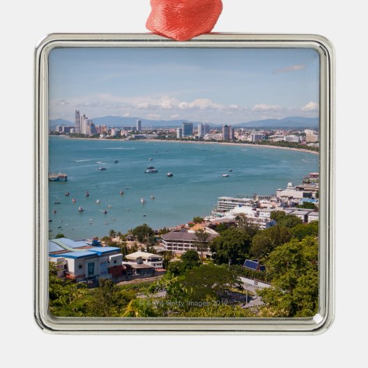 Ansicht über Pattaya-Bucht Ornament Aus Metall (Vorne)