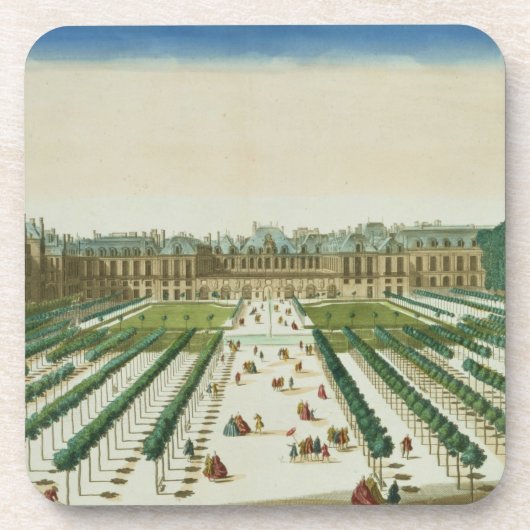 Ansicht und Perspektive des Palais Royal von Getränkeuntersetzer (Vorderseite)