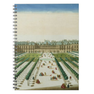Ansicht und Perspektive des Palais Royal von Notizblock