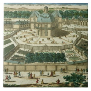 Ansicht und Perspektive des Salons de la Menagerie Fliese