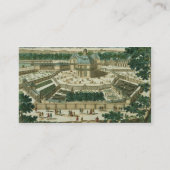 Ansicht und Perspektive des Salons de la Menagerie Visitenkarte (Rückseite)