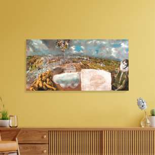 Ansicht und Plan von Toledo El Greco Leinwanddruck