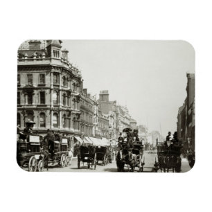 Ansicht-unten Oxford-Straße, London (b/w Foto) Magnet